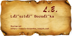 László Bozsóka névjegykártya